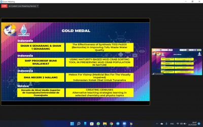 Tim SMAN 2 Malang Meraih GOLD MEDAL dalam Global Competition for Life Sciences 2021 (GLOCOLIS 2021)
